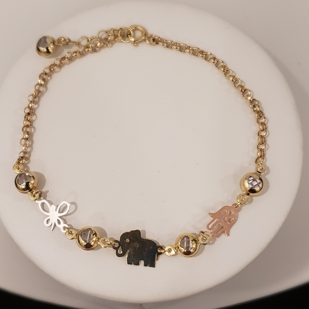 10kt Gold Charm Bracelet